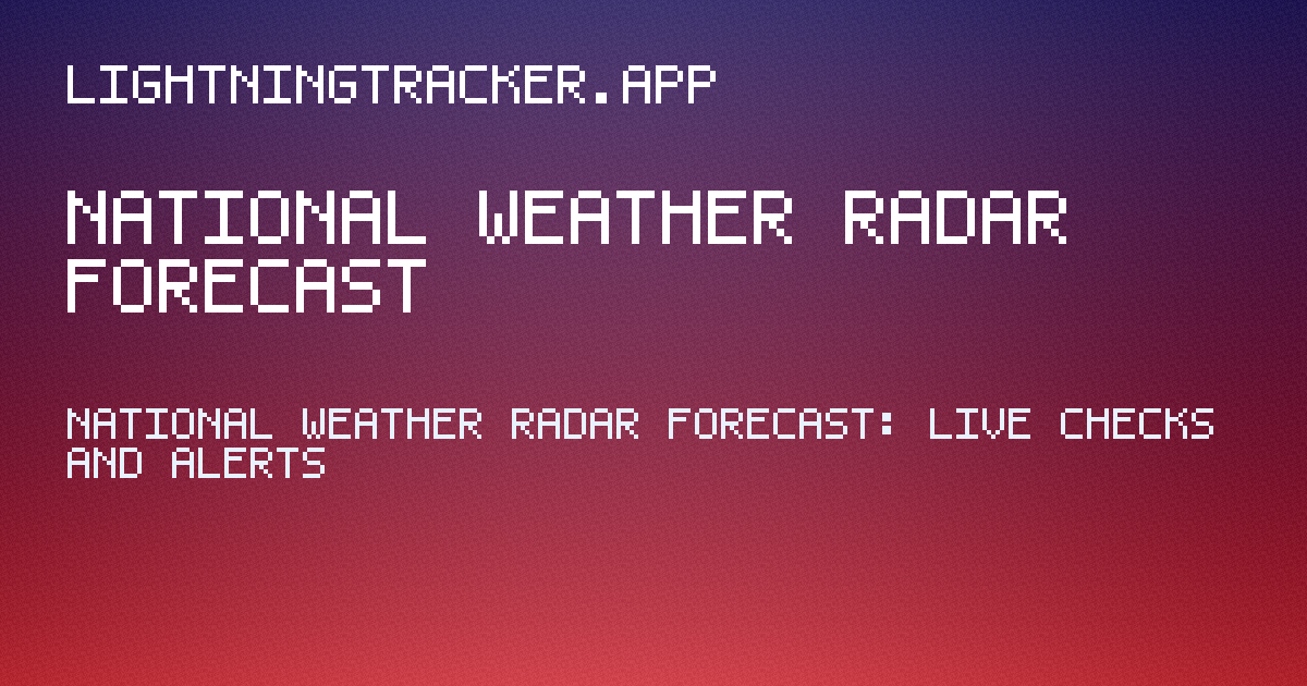 national weather radar forecast guide hero image