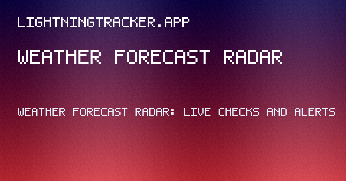 weather forecast radar guide hero image