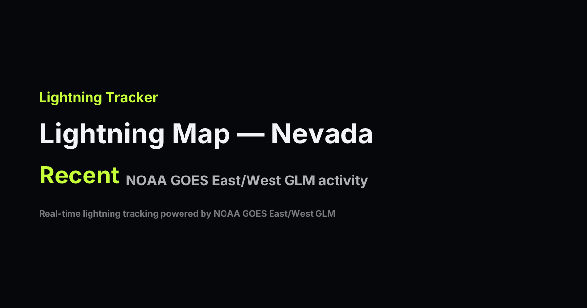 Nevada Lightning Strike Map — Last 24 Hours